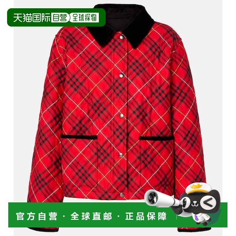 1h可退 香港直邮潮奢 Burberry 巴宝莉 女士 格纹棉质夹克,男装,夹克,淘宝优惠券,粉丝福利购,淘宝优惠卷