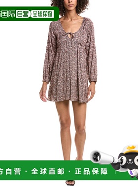 自营saltwater luxe盐水奢华镂空迷你连衣裙-粉红色 美国奥莱直发