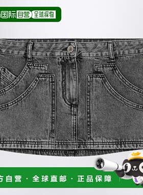 香港直邮The Attico 女士 黑色牛仔迷你半身裙 250WCR00137DDD104