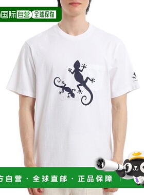 韩国直邮Engineered Garments 印花十字圆领T恤 B - 白色 - 壁虎