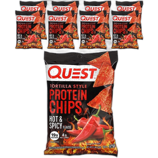 香港直邮Quest Nutrition玉米饼蛋白质片热辣8 袋 1.1每袋零食