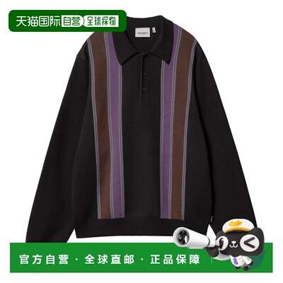 日本直邮CARHARTT WIP 长袖 ARLO Polo衫 - 黑色 / Kendricks 条