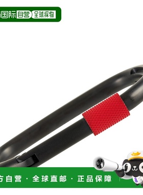 自营 Calvin Klein 面不锈钢黑色 PVD 红色油漆封闭式登山扣手镯