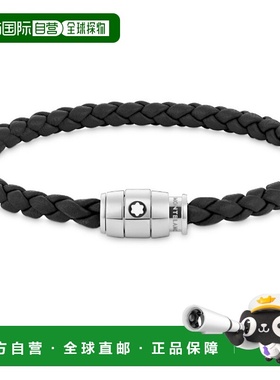 1h可退 【韩国直邮】Montblanc 皮质三环扣精钢手环