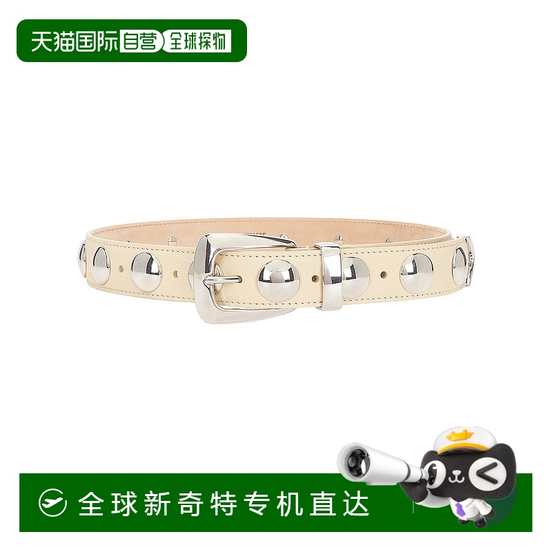 1h可退 香港直邮KHAITE 女士 Benny 30mm 铆钉皮带 10014798