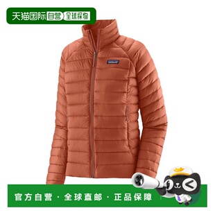 自营欧洲直邮PATAGONIA 棕红色聚酯女士羽绒服