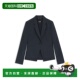 slim dark fit 自营bossMelange wool blazer virgin blue