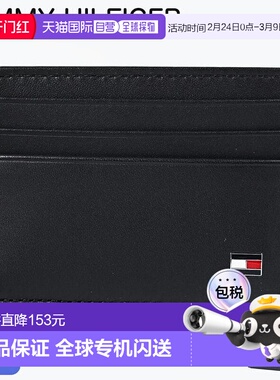 日本直邮TOMMY HILFIGER 男士 ETON CC 卡包黑色AM0AM00653 002 B