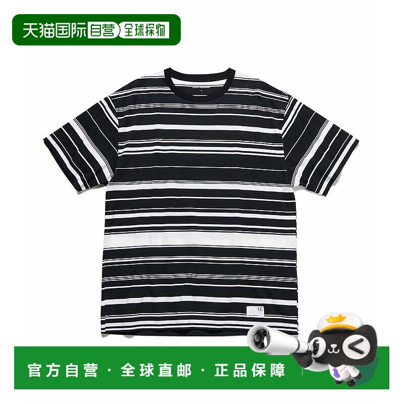 1h可退 日本直邮uniform experiment 男士宽松版条纹短袖T恤 UE25