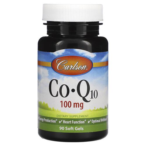 香港直发Carlson Labs康一生辅酶Q10软凝胶囊护心100mg90粒