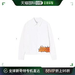 White 徽标印花哈灵顿休闲夹克 男士 Off 香港直邮潮奢