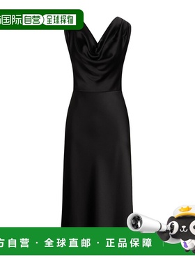 1h可退 香港直邮Blumarine 蓝色情人 女士 中长连衣裙 black黑色