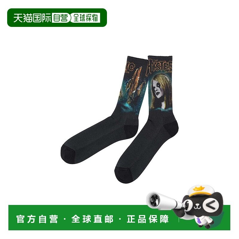 1h可退 日本直邮HYSTERIC GLAMOUR 男装 印花运动袜 摇滚夜店风 0