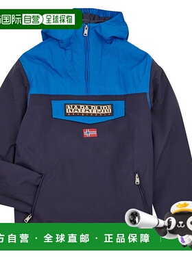 欧洲直邮Napapijri 童款 RAINFOREST POCKET 派克大衣 蓝色