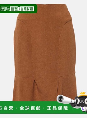 自营Marni Brown Crepe Double Silk Mini Skirt - brown 美国奥