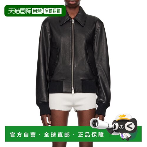 香港直邮奢淘 Ami Paris 拉链皮夹克 男 UJK038LH0044