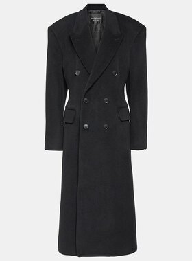 Balenciaga 巴黎世家 女士 紧身羊绒羊毛大衣 000895