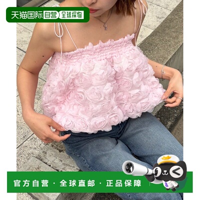 1h可退 日本直邮Chico 女士 玫瑰刺绣吊带衫 CHZ1061504A0003