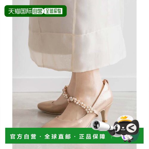 日本直邮RANDA 高跟鞋 粉色金色玛丽珍鞋