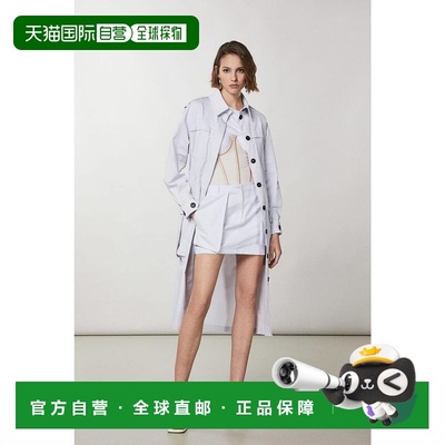 自营Patrizia Pepe Polyester Women's Coat - purple 美国奥莱直