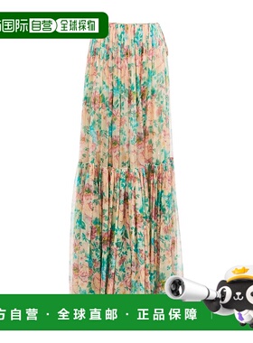 香港直邮Chloe 褶饰长裙 CH25UJU10465真丝连衣裙