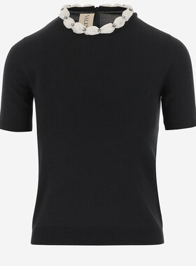 VALENTINO 女士针织衫 7B3KC66B9ED0NO AW2025 黑色