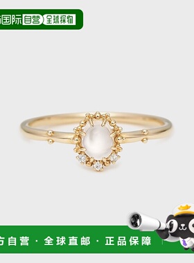 1h可退 日本直邮NOJESS 女士K10月光石戒指 精致细腻 配有钻石装