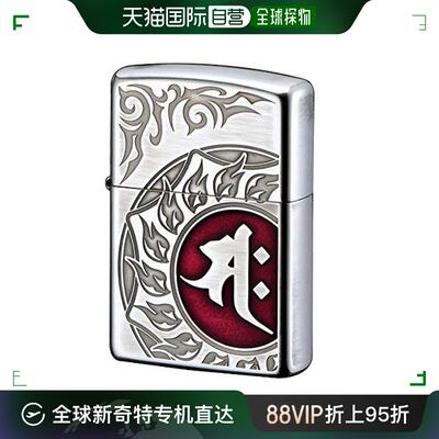 【日本直邮】ZIPPO之宝打火机银色梵文图腾3.9×5.7cm