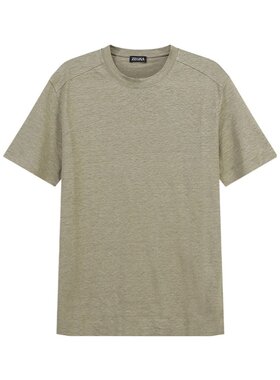 Zegna 亚麻短袖T恤 UD376A7D783