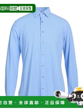 1h可退 香港直邮Michael Kors 迈克高仕 男士 纯色衬衫 blue蓝色