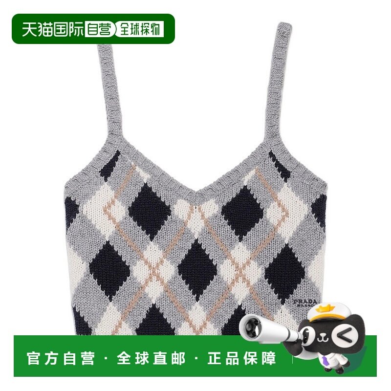 香港直邮PRADA 女士运动背心 P29B87SOOO172DF0031 AW2025 灰色
