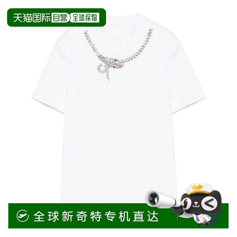 1h可退 香港直邮GIVENCHY 女士T恤 BW70ASG205100 SS2025 白色 Gi