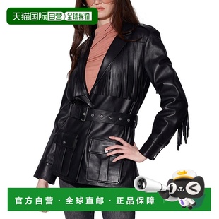 黑色 Linda皮夹克 美国奥莱直发 Baker 自营Walter
