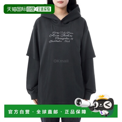 韩国直邮Acne Studios AI0177 900 兜帽/拉链卫衣假两件