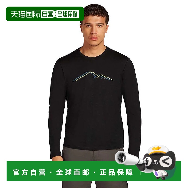 香港直邮ICEBREAKER 美利奴150 Tech Lite 雷尼尔山脊长袖T恤 男
