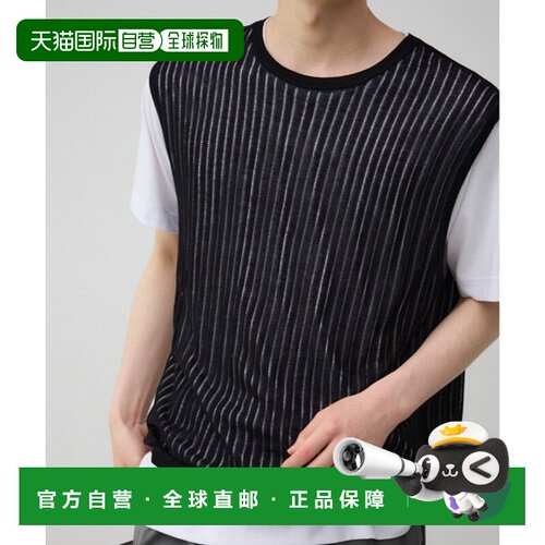 1h可退 日本直邮AZUL BY MOUSSY 男士镂空针织背心 251HSC70331E