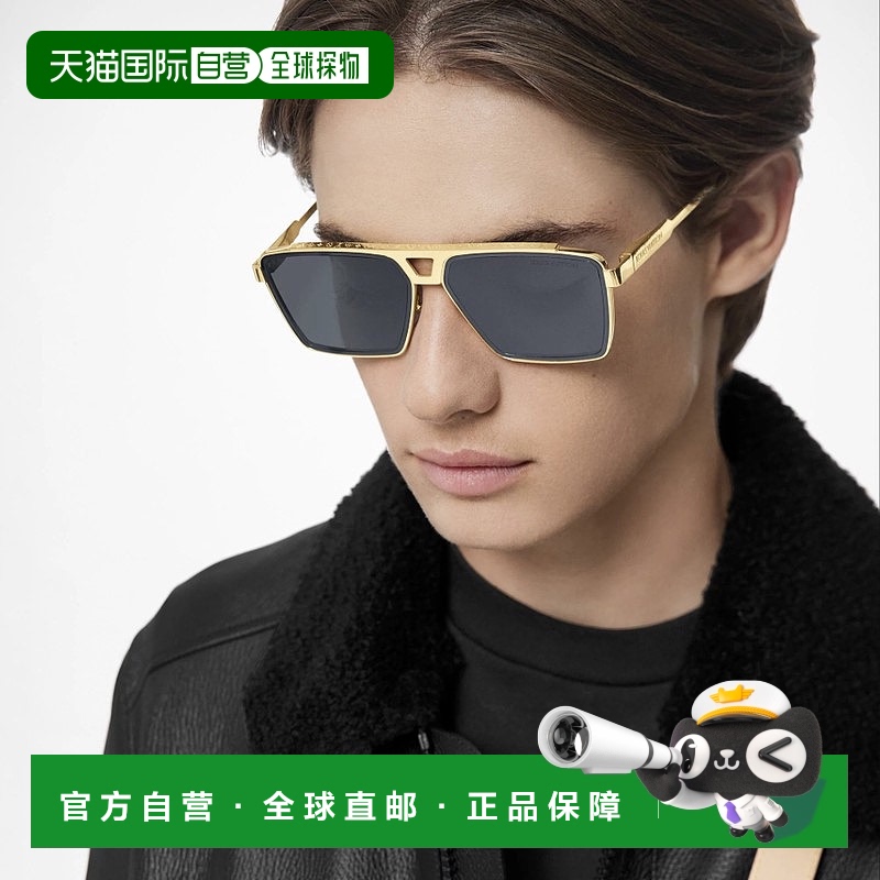 自营1h可退 欧洲直邮LV/路易威登 男士黑色金属太阳镜正品百搭显
