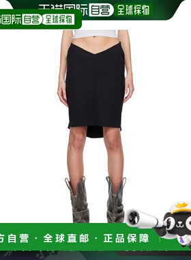 1h可退 香港直邮潮奢 Dsquared2 二次方 女士 黑色 Plunged Tailo