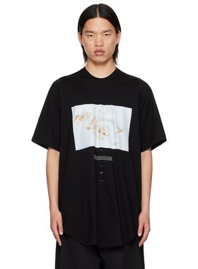 潮奢 Julius 男士 黑色 Disarray T 恤 867CPM1