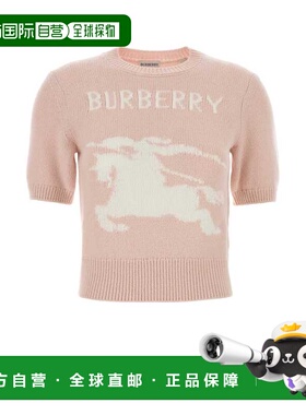 1h可退 香港直邮Burberry 巴宝莉 女士 粉蜡笔粉色羊毛毛衣 81219