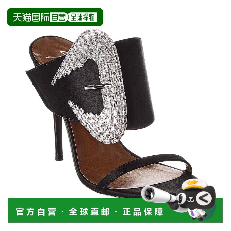 自营Giuseppe Zanotti Clandestino 105 Satin Sandal - black 美