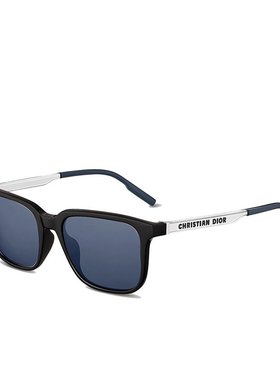 欧洲直邮Dior迪奥男女同款眼镜黑色个性矩形方框中号舒适墨镜百搭