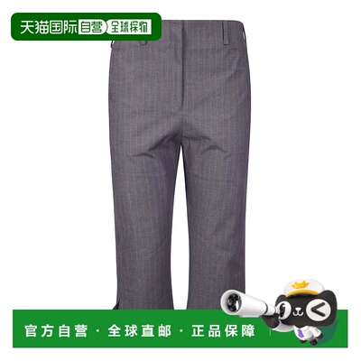 香港直邮GANNI 女士休闲裤 W0672252 AW2025 黑色 Stretch Stripe
