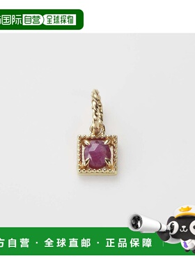 日本直邮日潮 agete 阿卡朵K10红宝石吊饰红色 均码吊坠饰品