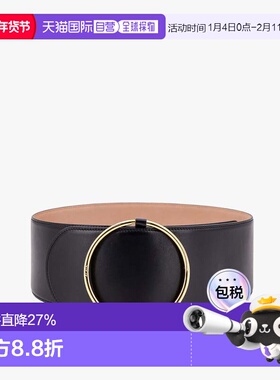 1h可退 香港直邮alaia 女士 圆环腰带 AA1C027GCA339 black黑色