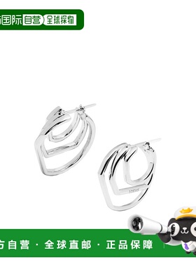 香港直邮Loewe 堆叠环状耳环 J510239X04纯银罗意威配饰