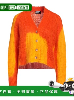 1h可退 香港直邮潮奢 Diesel 迪赛 女士 针织开衫 orange橙色 舒