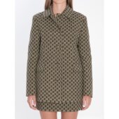 女士夹克 835539ZASUE3027 GUCCI AW2025 绿色 bouclé blazer