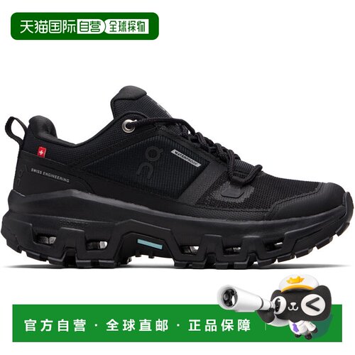 1h可退 香港直邮On 女士 黑色 Cloudrock Low Waterproof 运动鞋