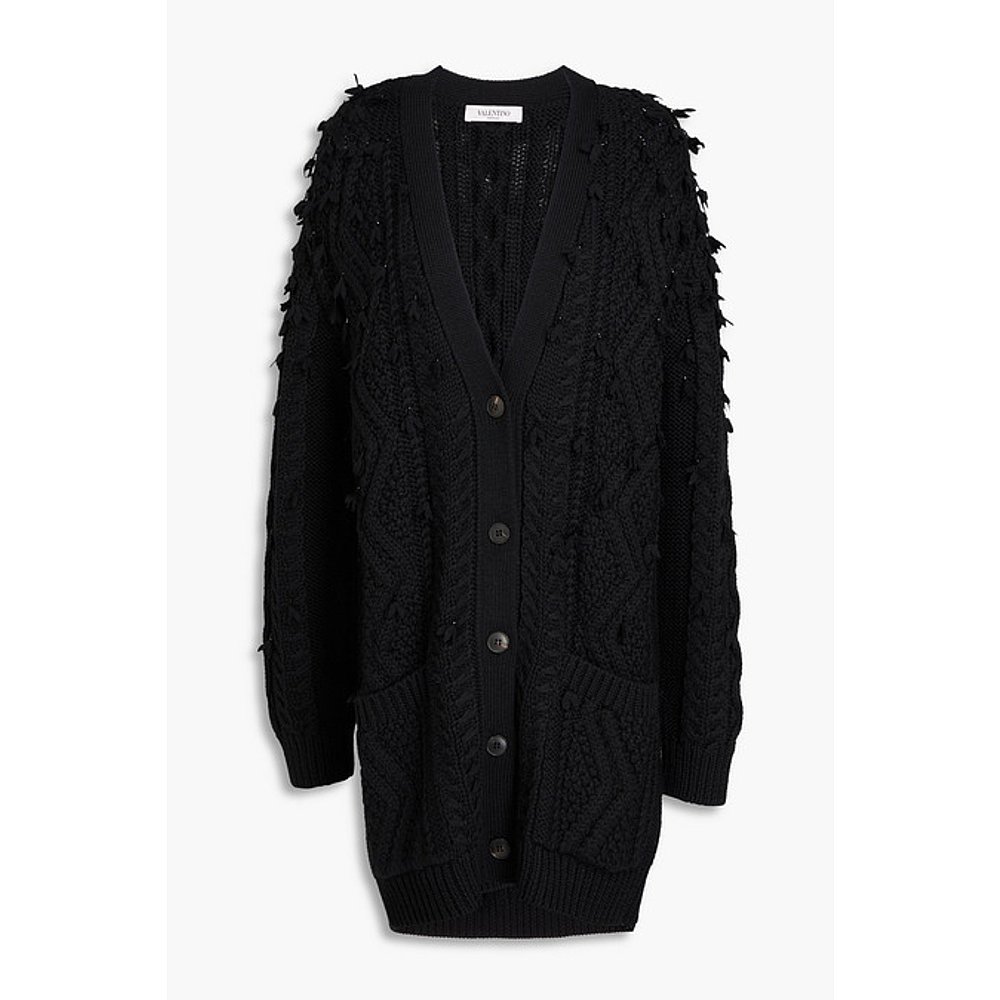 Valentino 华伦天奴 女士 串珠精饰羊毛针织开衫 B3KA00I4RC